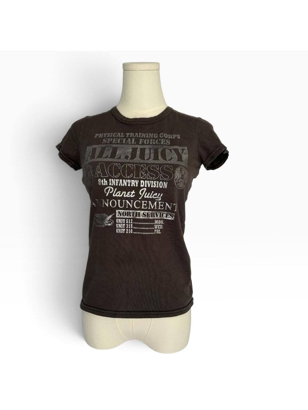 Y2K Juicy Couture Brown Graphic Tee